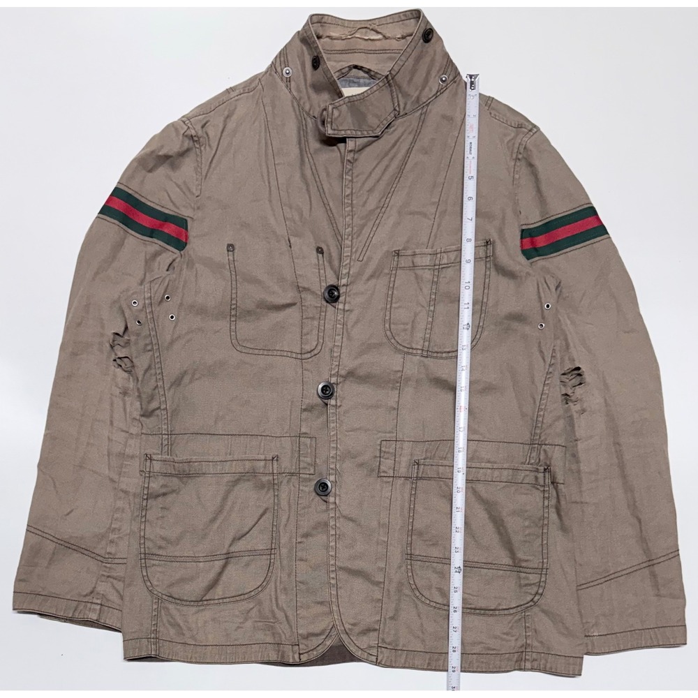 Converse John Varvatos Mens XL Brown Cotton Linen Dom Field Jacket Distressed